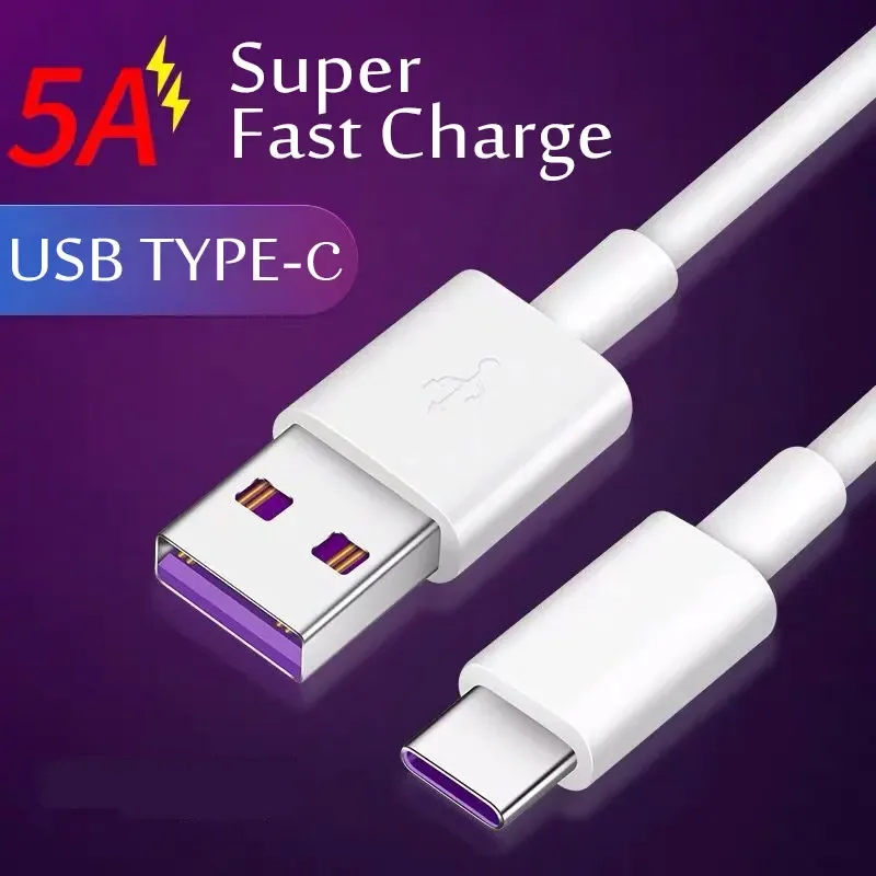 5A Type C Cable Fast Charging Charger USB-C Type-C Cable For Huawei Mate 30 20 P50 P40 P30 Pro