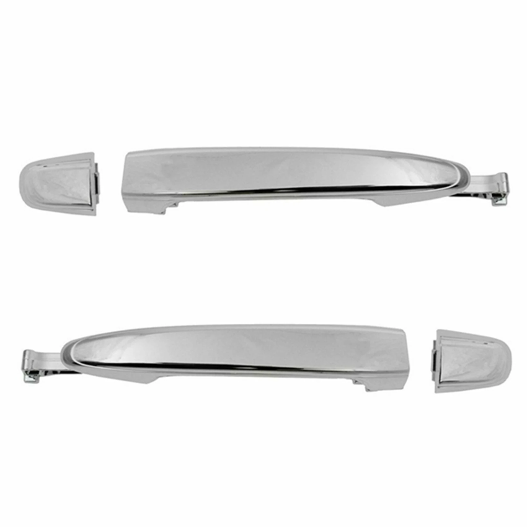 

2Pcs Rear Door Handle Exterior Door Handle For-Toyota Sienna 2004-2010 69213-08020 69227-08040 Silver -X39A