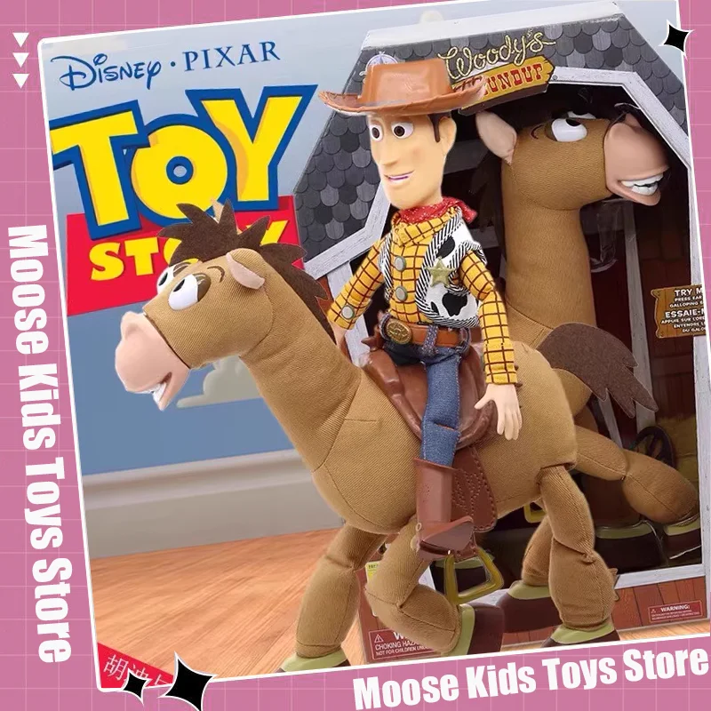 Disney Toy Story Anime Figures Toy Story 4 Woody Mount Hearts Horse Bullsey 18 Inch Interactive Toy Holiday Gifts For Children