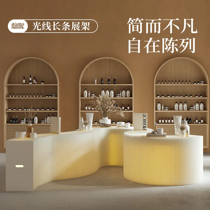 Figure  Cabinet Shelf Cosmetics  Shelf Display  Objects  Luminous Product Table