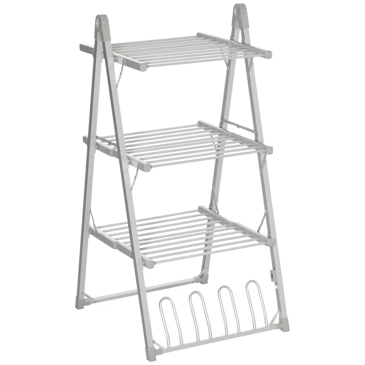 3 Tiers PP Material Towel Rack Mounted Standing Heated Towel Rack With Shoes Bracket
