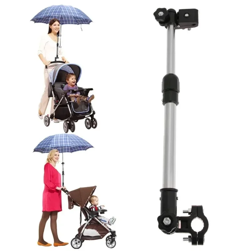 Soporte ajustable para paraguas de cochecito de bebé, estante para sombrilla para carrito de bebé, soporte para paraguas de bicicleta de ciclismo, accesorios de soporte de montaje