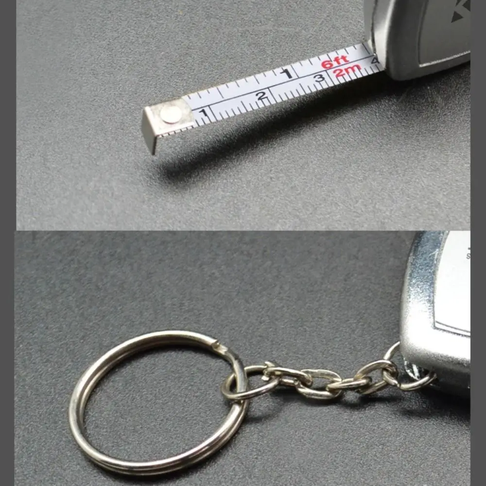High Precision 1m/3FT Tape Measure With Keychain Measuring Tool Carpentry Ruler Thickened Drop-Resistant Small Steel Ruler