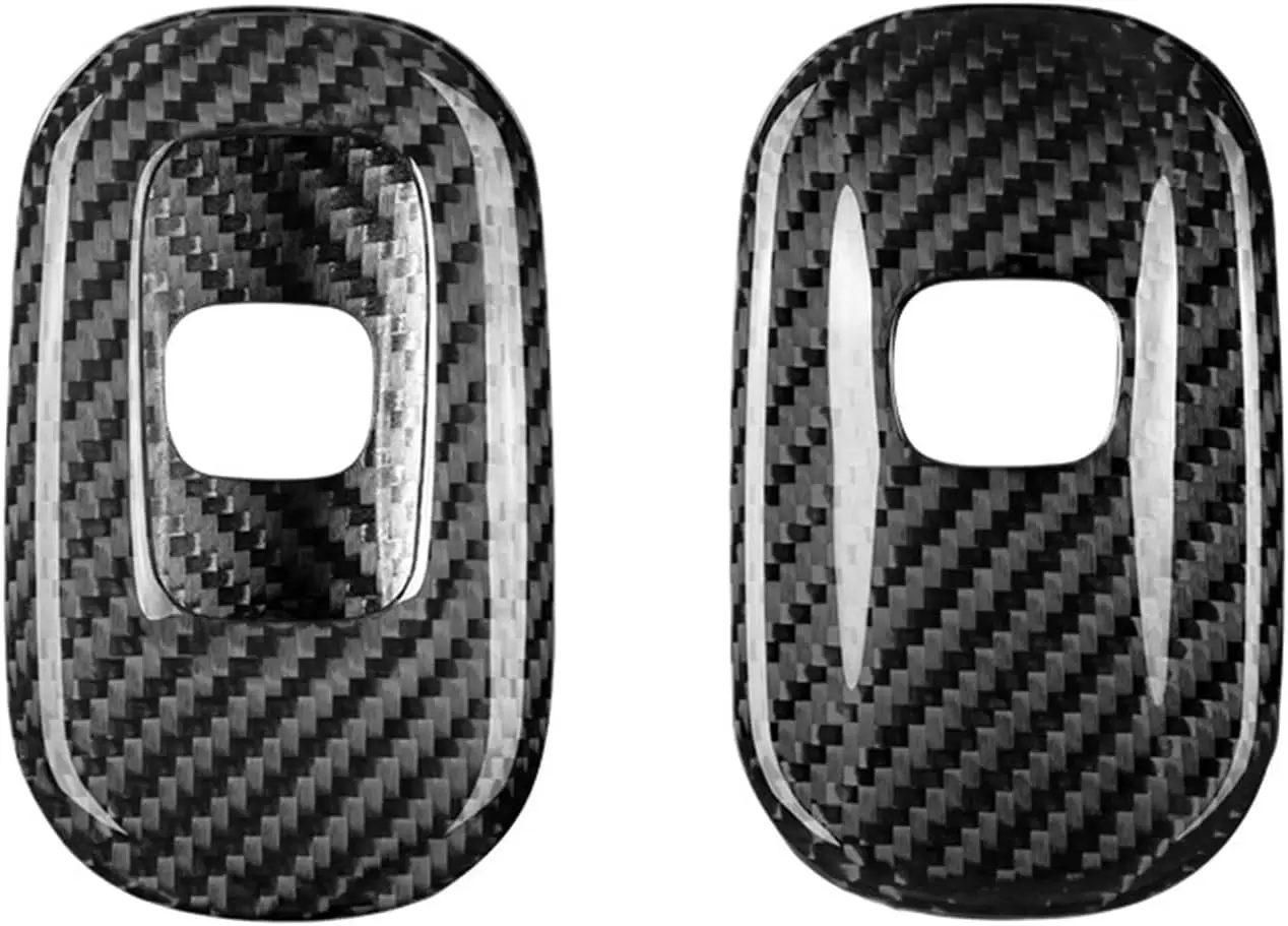 

Real Carbon Fiber Car Remote Key Fob Case Key Cover Compatible For Honda Vezel Civic Accord 2021 2022(Silver Black 01)