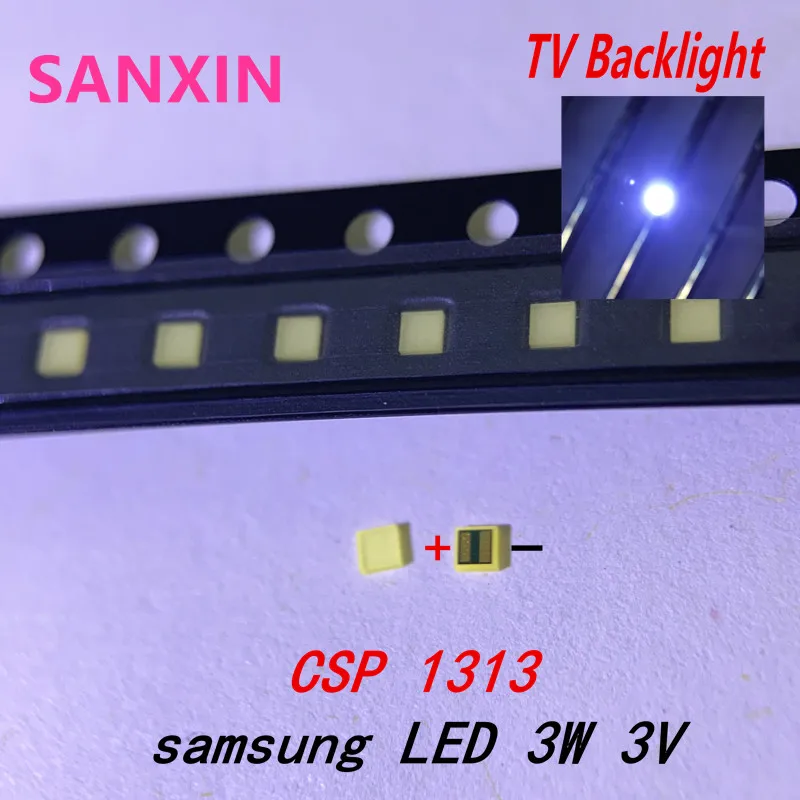 50-1000 قطعة قطعة لسامسون سيول L-G7 LCD الخلفية تطبيق التلفزيون LED 3 واط 3 فولت CSP 1313 1414 1515 1616 كول الأبيض