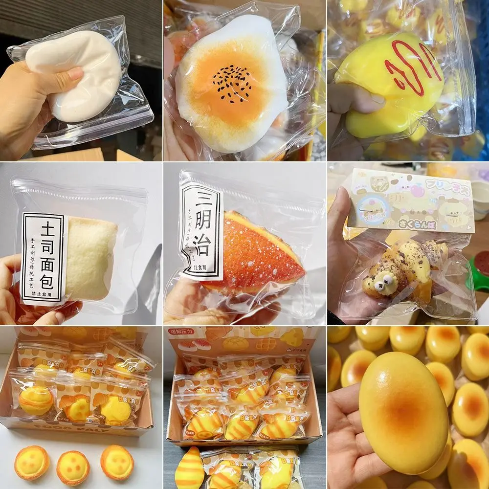 Mini PU Squeeze Toy Slow Rising Mochi Fidget Toy Bread Antistress Stress Relief Toy Boys - Image 3
