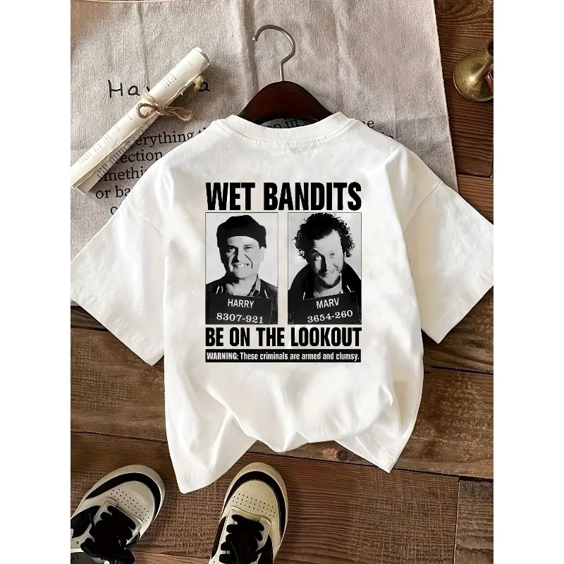

ShortSleeve WET BANDITS Two Criminals Photo (HARRY and MARV) Women's Fashion Casual T-Shirt Short Sleeve Crew Neck Summer Spring