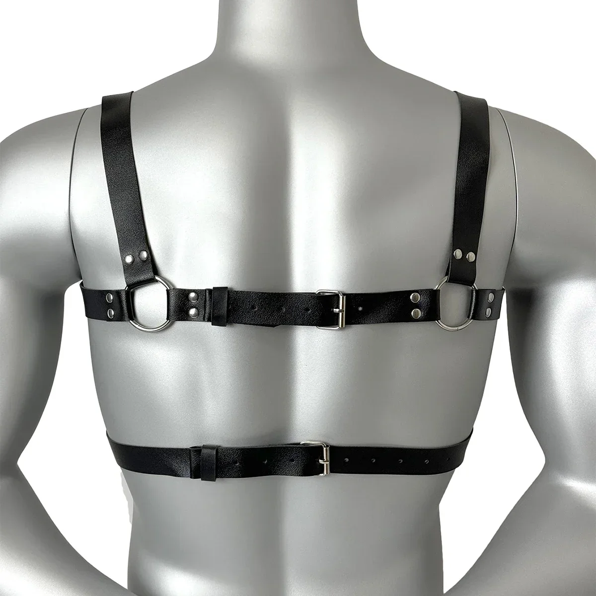 Sexy cinto de peito para homens moda bondage lingerie couro do plutônio arnês ajustável bdsm gay sexo fetiche roupas traje exótico decoração