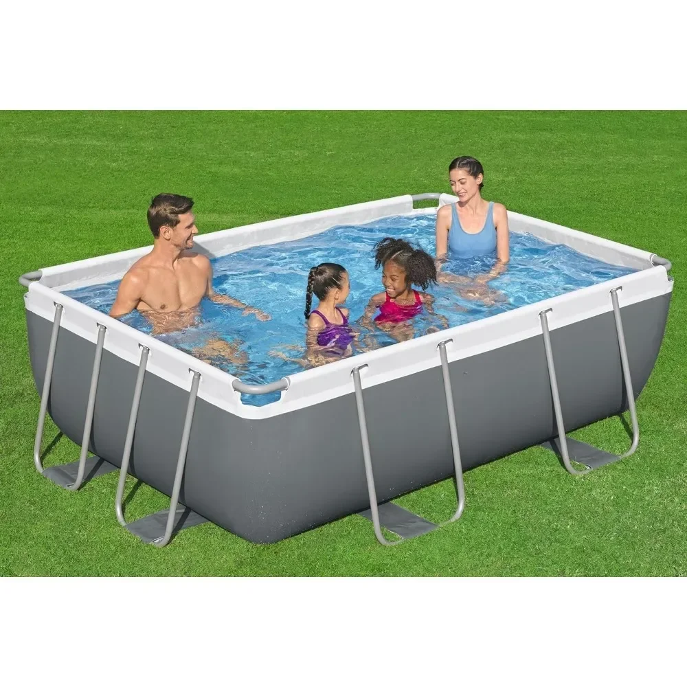 

Outdoor Rectangular Hot Tubs, Above Ground Pool Set, Corrosion and Outdoor, 937 Gallons