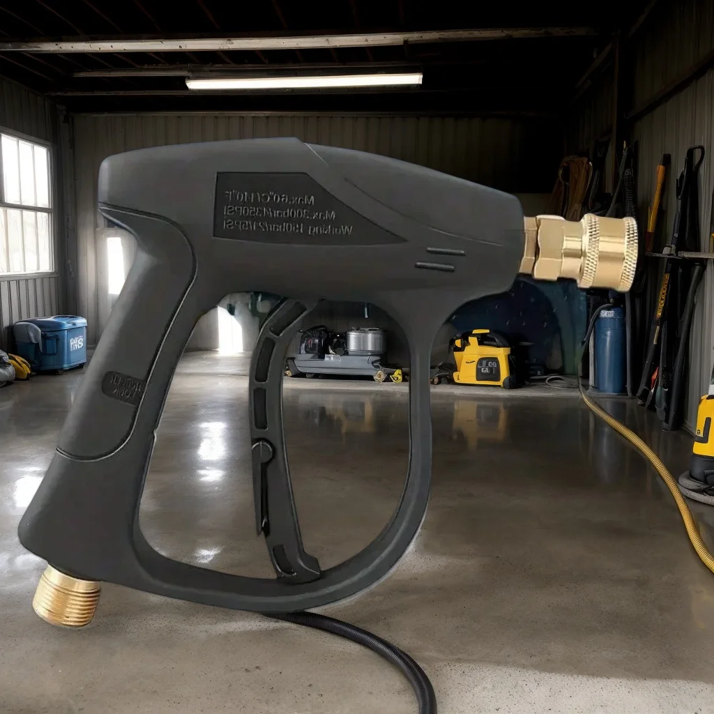 

Водяной пистолет высокого давления в форме веера — алюминиевый сердечник, быстрое соединение, 5-цветное сопло, для чистки автомобиля