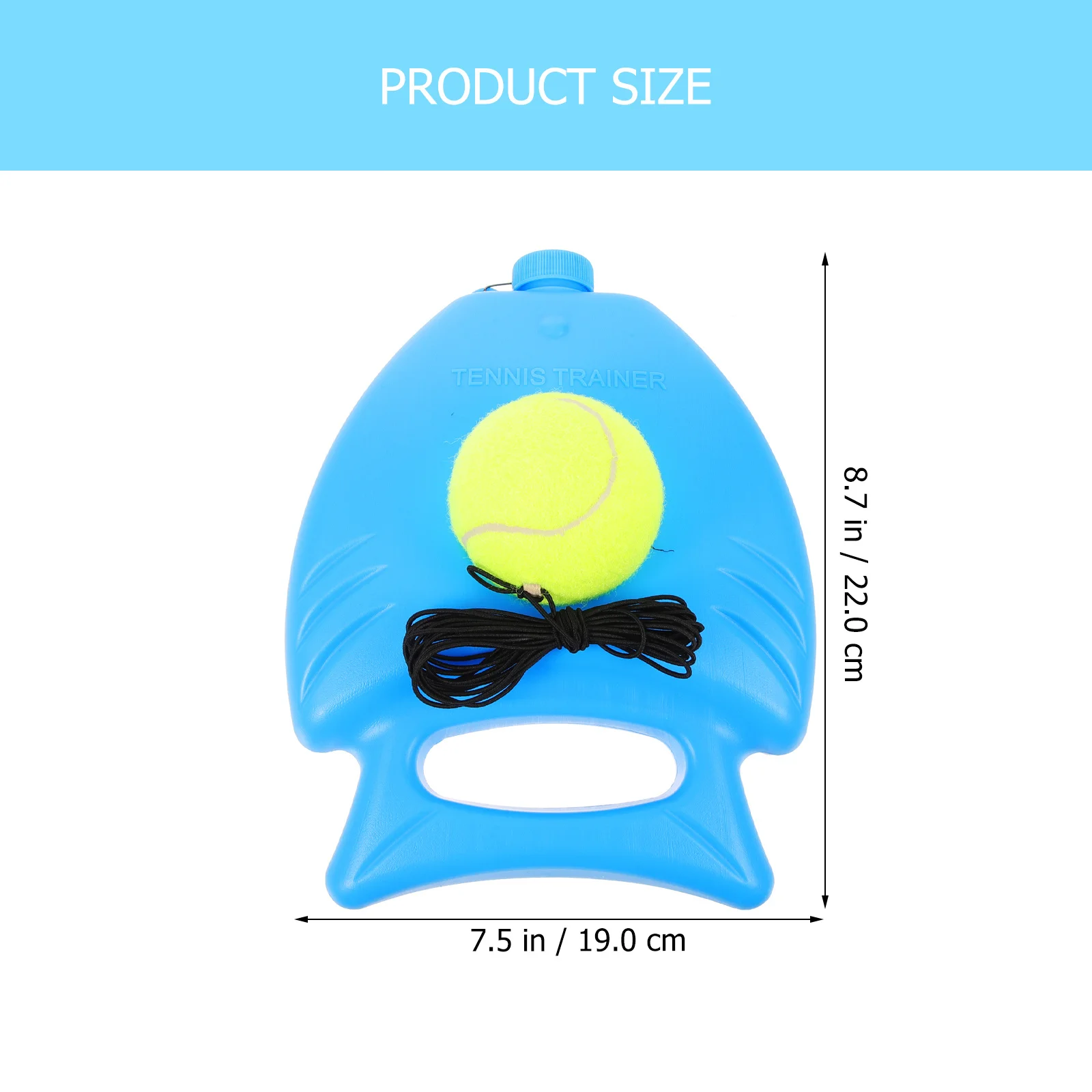 مجموعة واحدة من قاعدة تدريب التنس، أداة ممارسة رياضية خارجية من البلاستيك المتين للتدريب على التنسيق بين اليد والعين