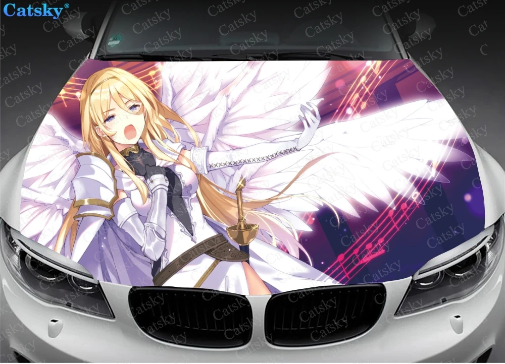 Rokudenashi Majutsu Koushi to Akashic Records Car Hood Vinyl Stickers Wrap Vinyl Film Engine Cover Decals Sticker