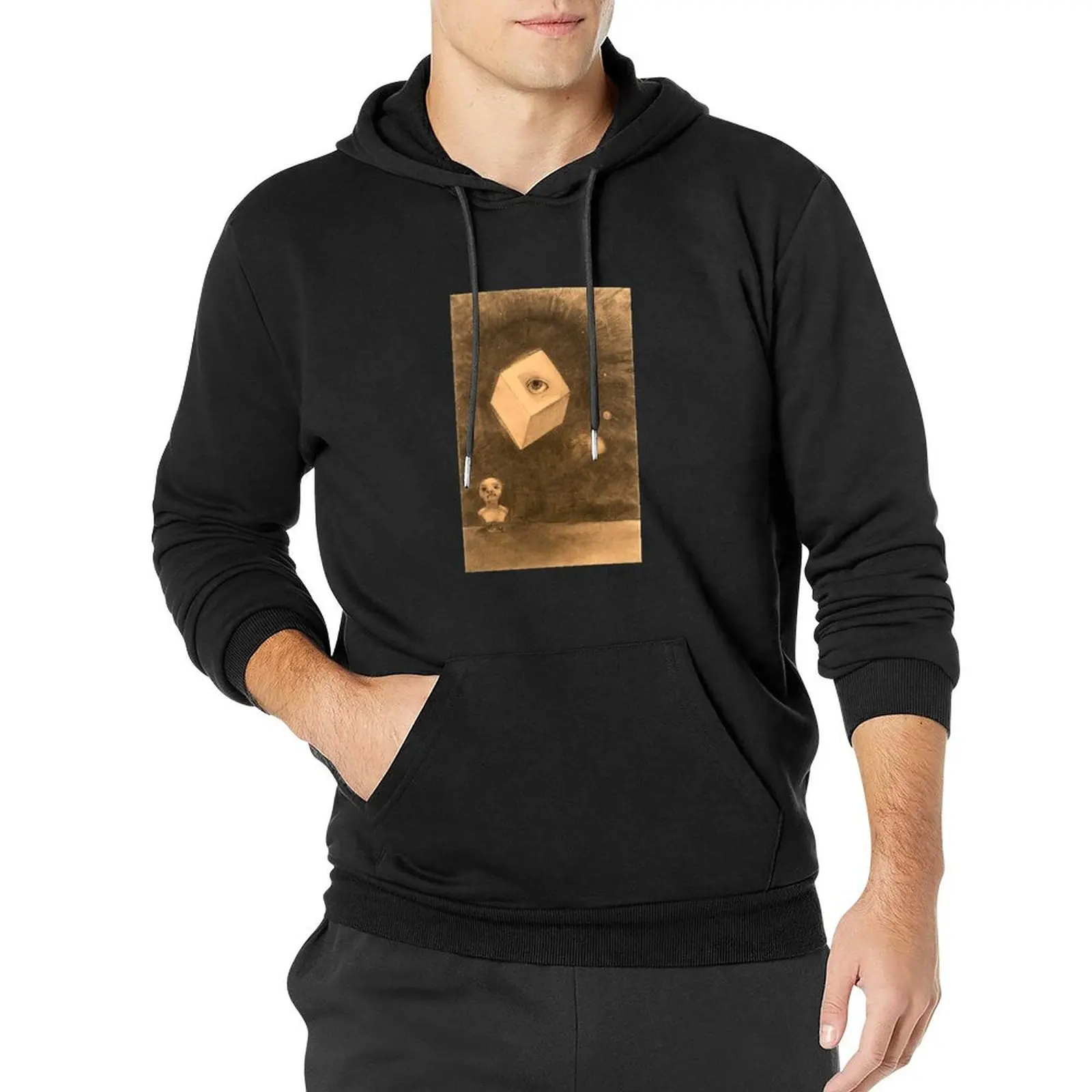 

HD The Cube by Odilon Redon, (1880) High Definition Pullover Hoodie men's clothing hoodie men