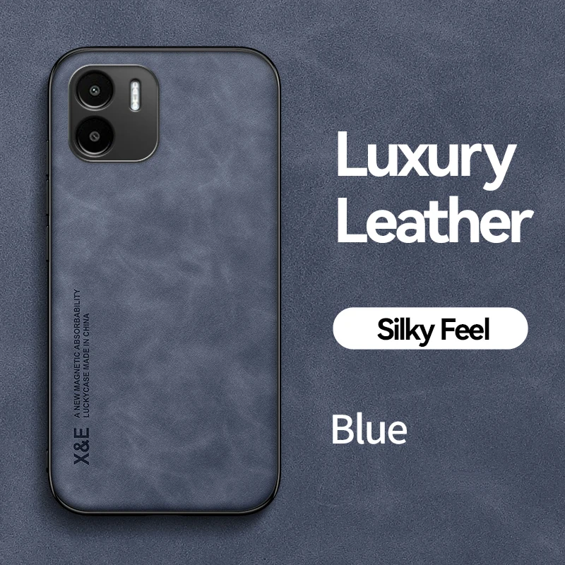 Capa de couro magnética à prova de choque para redmi k50i a1 a2 a4 5g a5 4g 171, capa protetora com placa de metal, capa de silicone macia para telefone