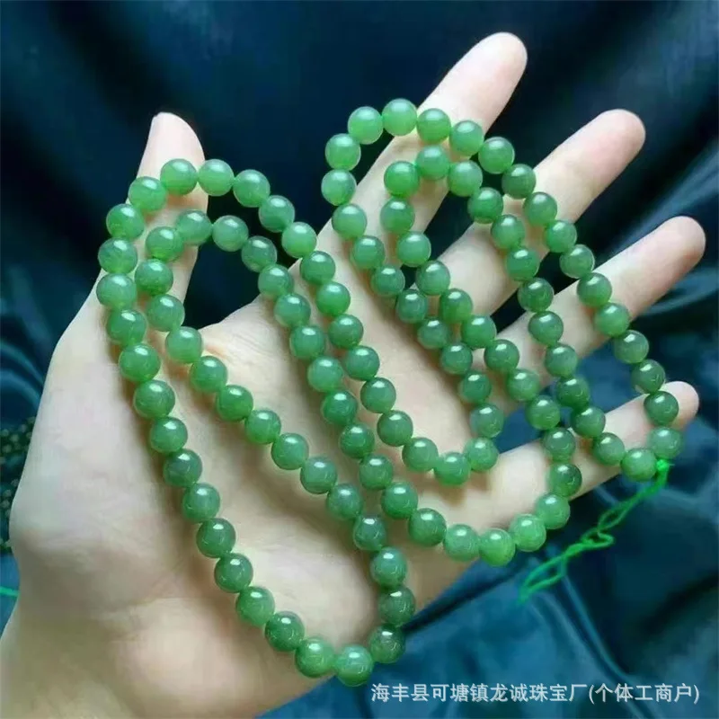 Factory Russian Hetian Jade Beads Quality as Shown in Picture No Black Bracelet Necklace