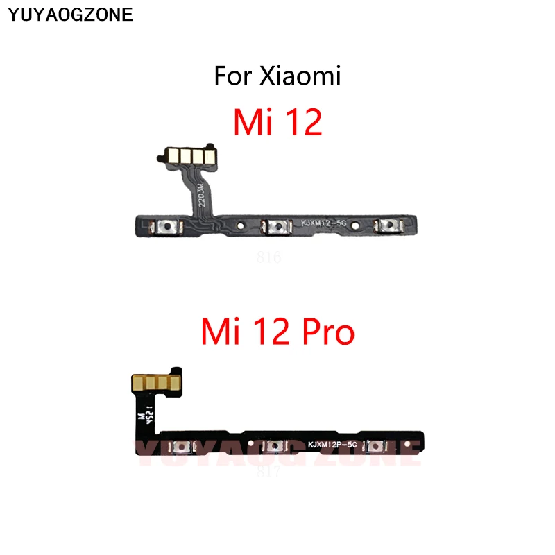 

Power Button Switch Volume Mute Button On / Off Flex Cable For Xiaomi Mi 12 Pro 5G