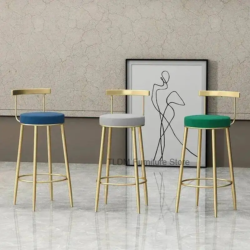 Counter Bar Design Room Nordic Back Bar Living Stools Aesthetic Modern Stools Creative Relaxing Taburete Alto Lounge Furniture