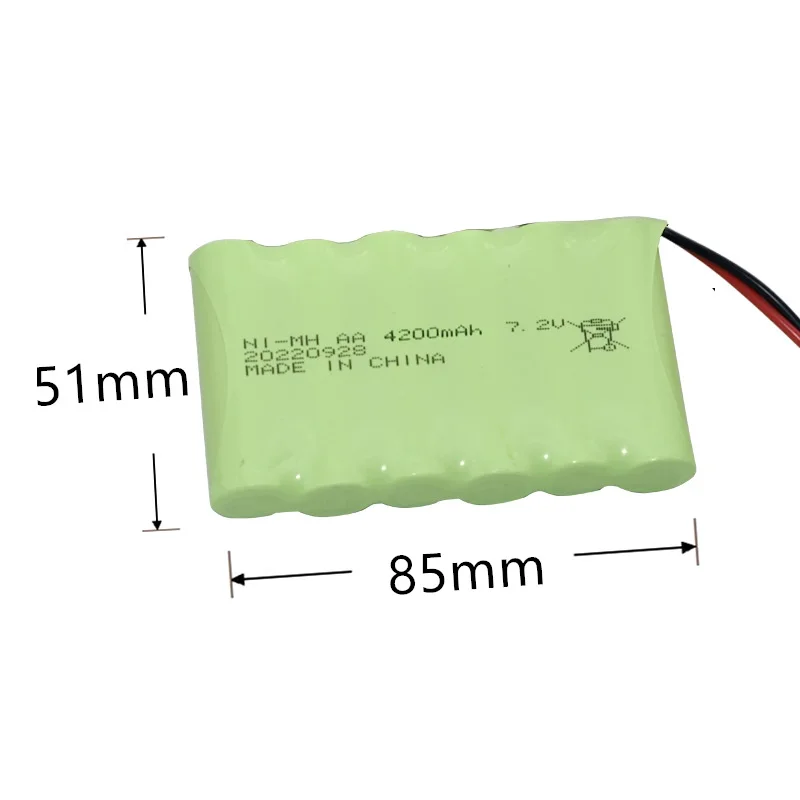 7.2v 4200mah ni-mh aa 7.2v bateria recarregável para rc carro rc caminhão rc barco rc tanques robô arma atualizar 3000 3500mah