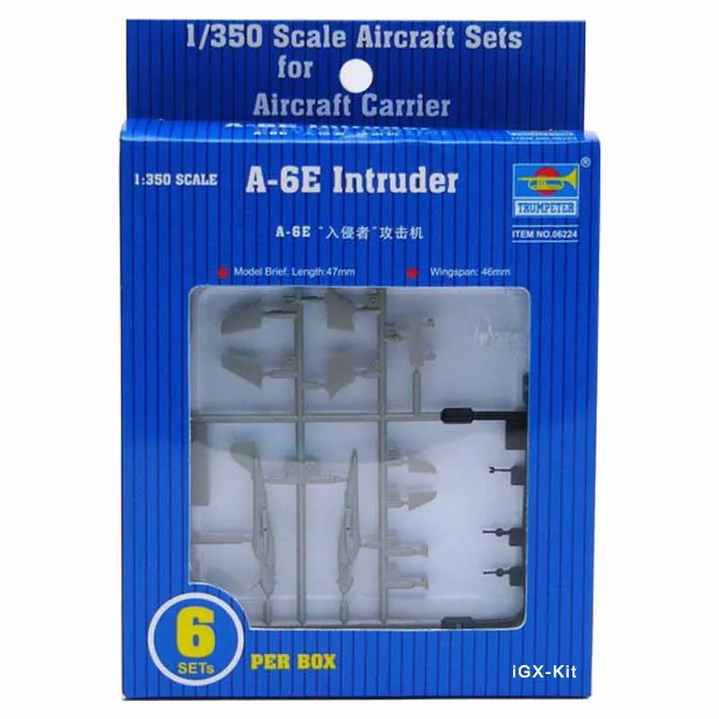 

Trumpeter 06224 1:350 US A-6E A6E Intruder Attack Aircraft Set for USS Nimitz Military Toy Plastic Assembly Model Building Kit