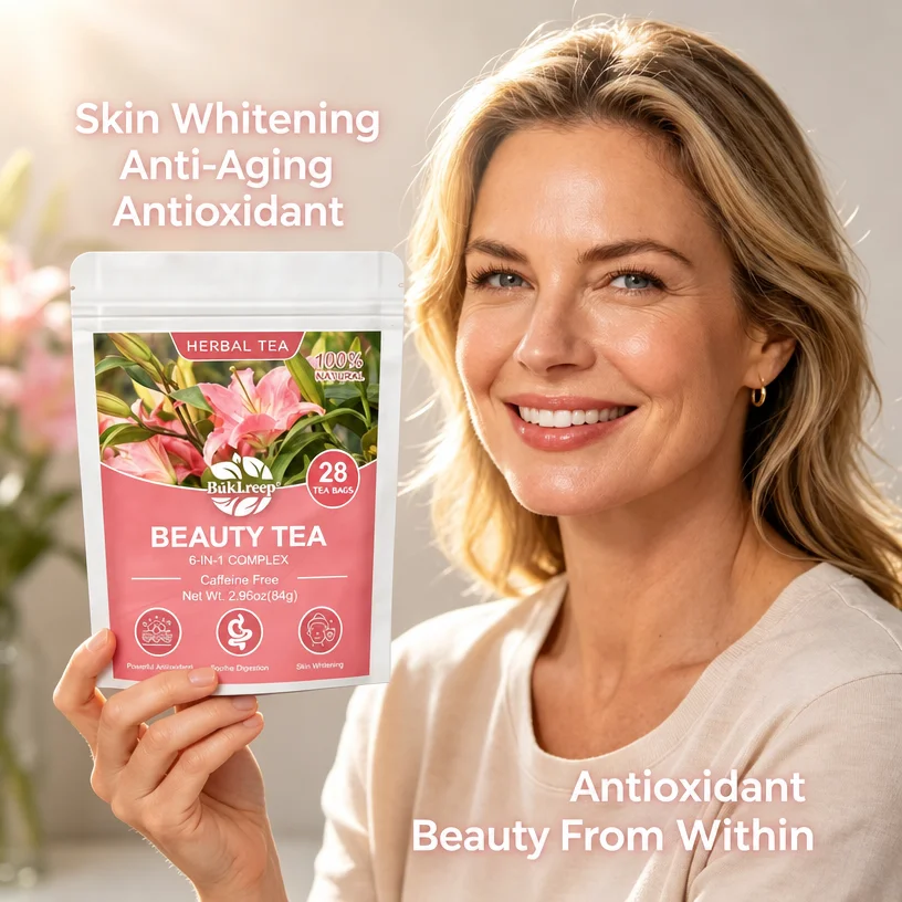 6 in 1 Natural Herbal Beauty Tea, Natural Floral Blend Beauty & Skin Nourishing Antioxidant Detox & Cleanse Skin Brightening