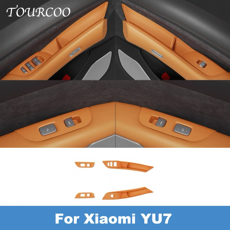 

Для Xiaomi YU7 2025 2026, автоматическая подъемная панель окна, декоративная накладка, автоматический слот для хранения дверей, силиконовая защитная накладка, обновленные детали
