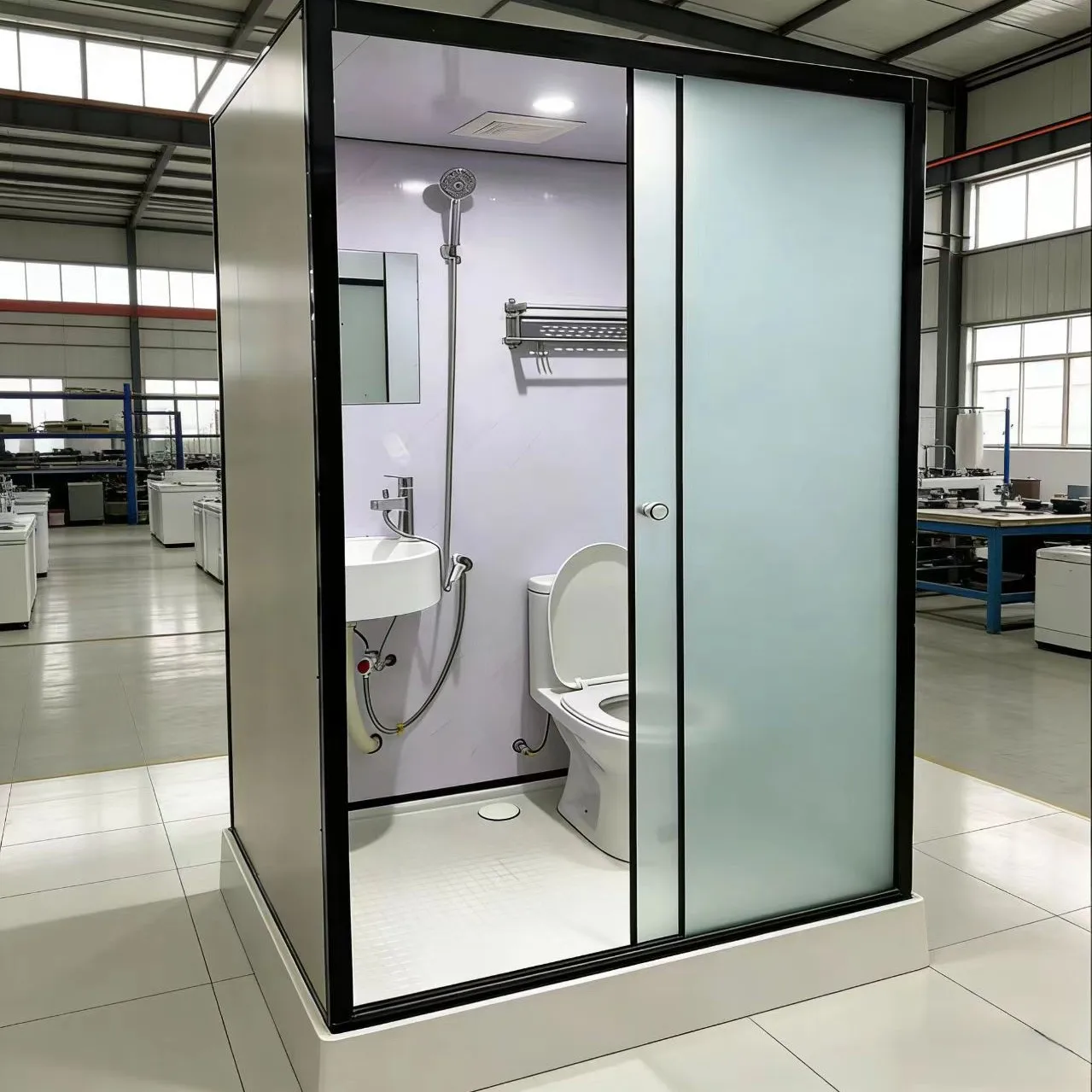 Integrated shower room, integrated bathroom, bathroom, simple toilet