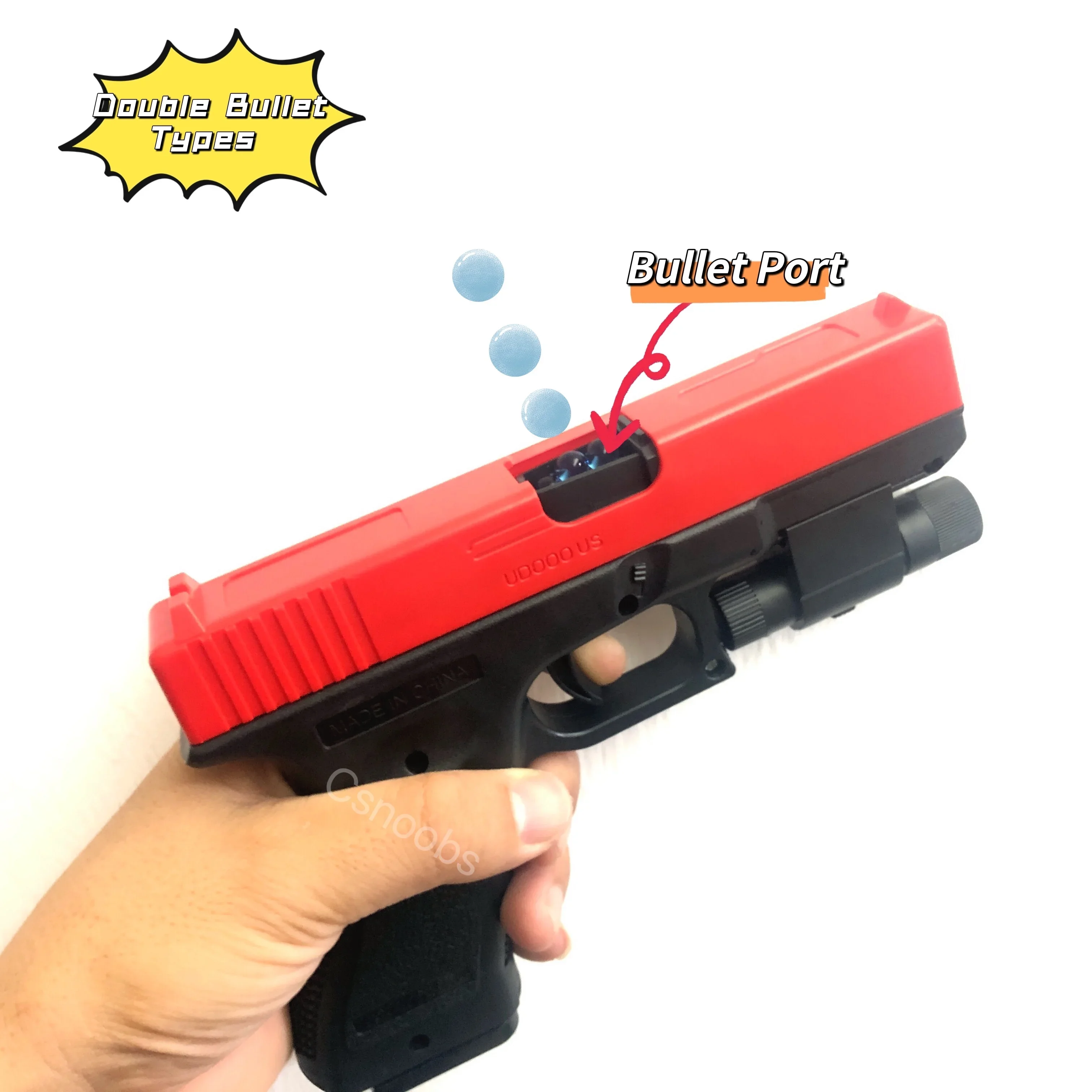 Pistola de juguete Manual de balas de doble tipo G17, pistola de bola de agua, pistola Airsoft para niños, deportes al aire libre, regalo para niños