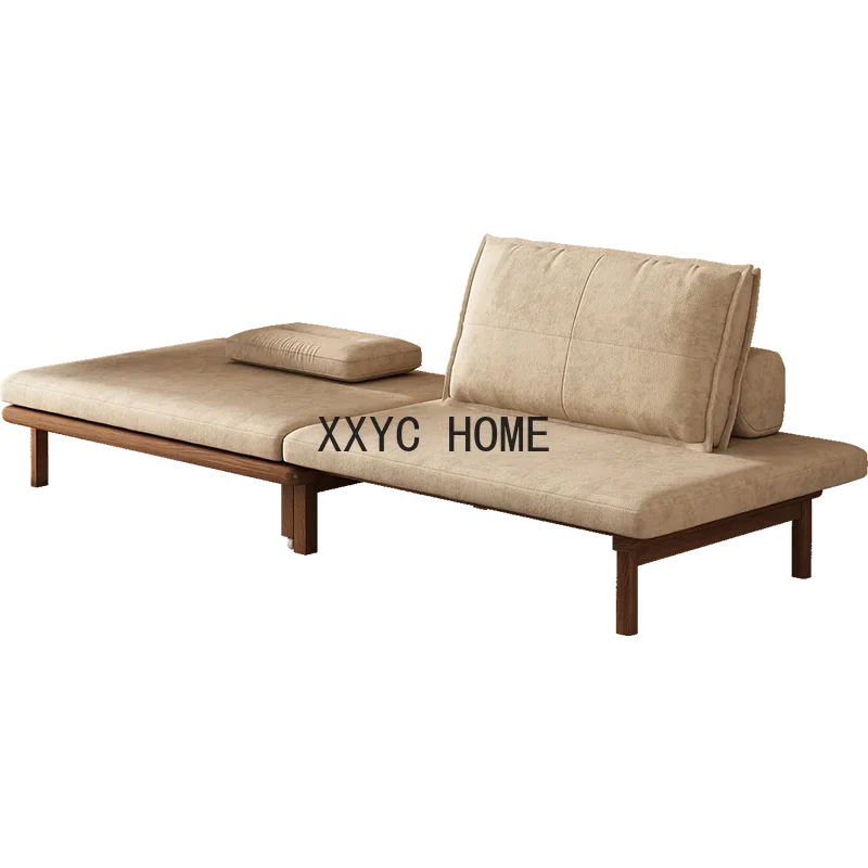 

Full solid wood folding sofa bed dual-purpose single person small unit living room function