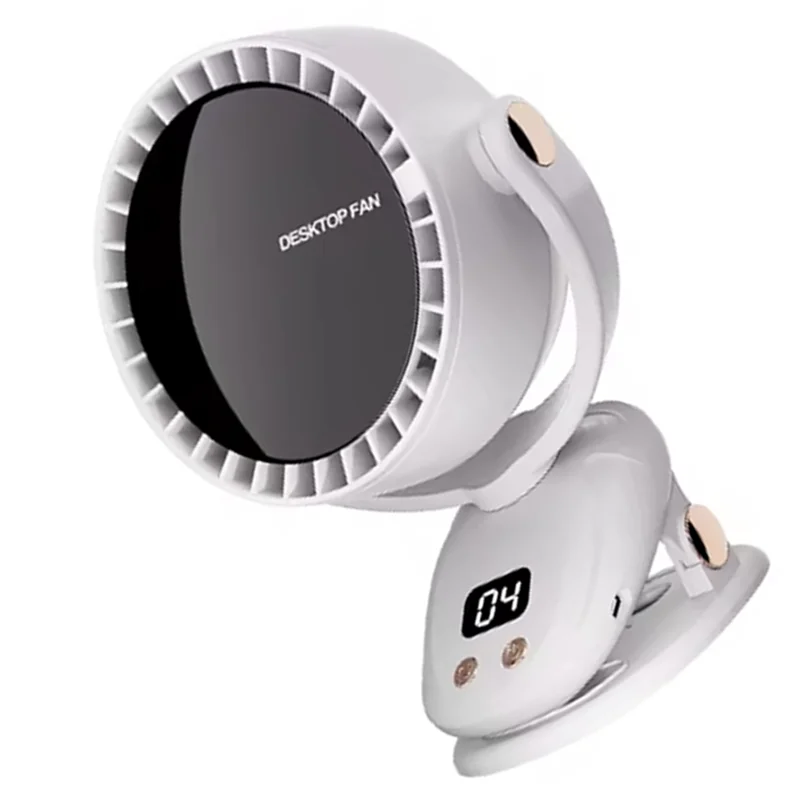 USB Multi Functional Leafless Clip Fan Outdoor Camping Desktop Charging Wireless Fan