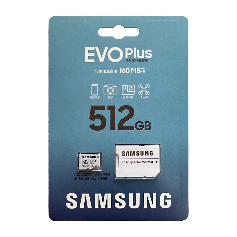 Samsung EVO Plus/PRO Plus/PRO Ultimate/PRO Endurance mcroSD-карта 512G 256 ГБ 128 ГБ 64 ГБ SDXC Высокоскоростная TF-карта для видео 4K UHD