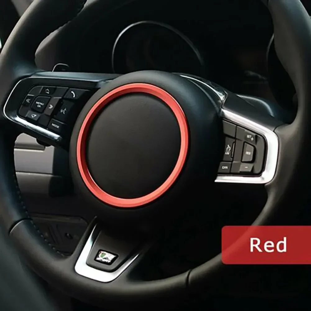 

Red Steering Wheel Ring Trim Cover For Jaguar XFL XE F-TYPE E& F-PACE X761 X760 Car Steering Wheel Ring Trim Cover