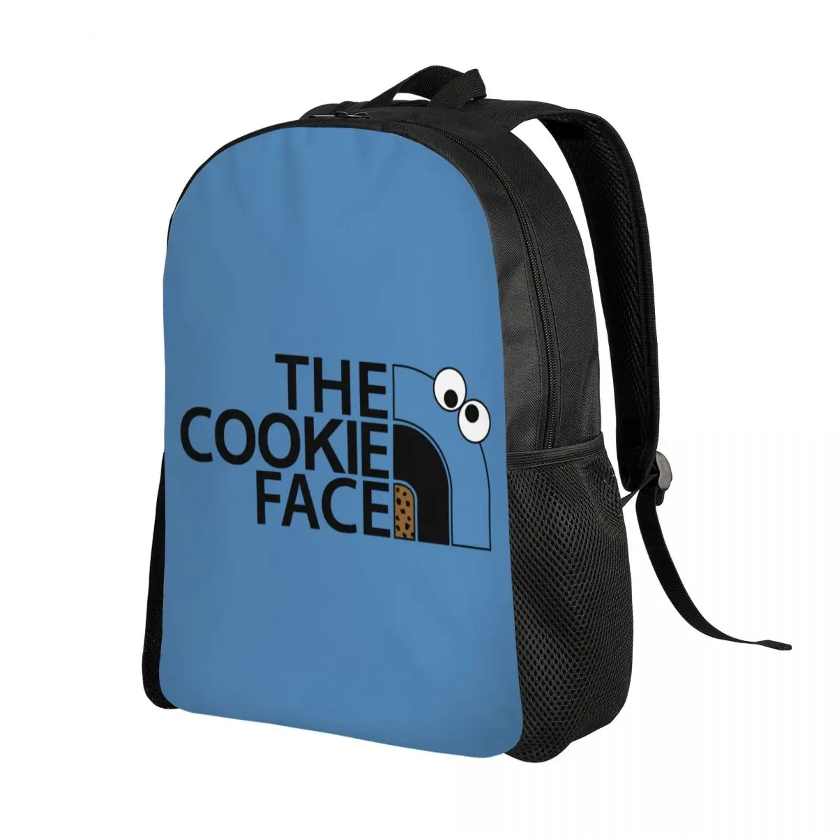 Niestandardowy plecak z twarzą Cookie Monster dla kobiet mężczyzn wodoodporny College School Anime Cartoon Bag Print Bookbags