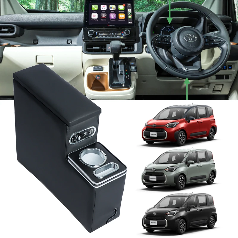 For Toyota Sienta 170 10 Series Front Center Console Armrest Box Car Accessories Sienta 170 Armrest Console Box
