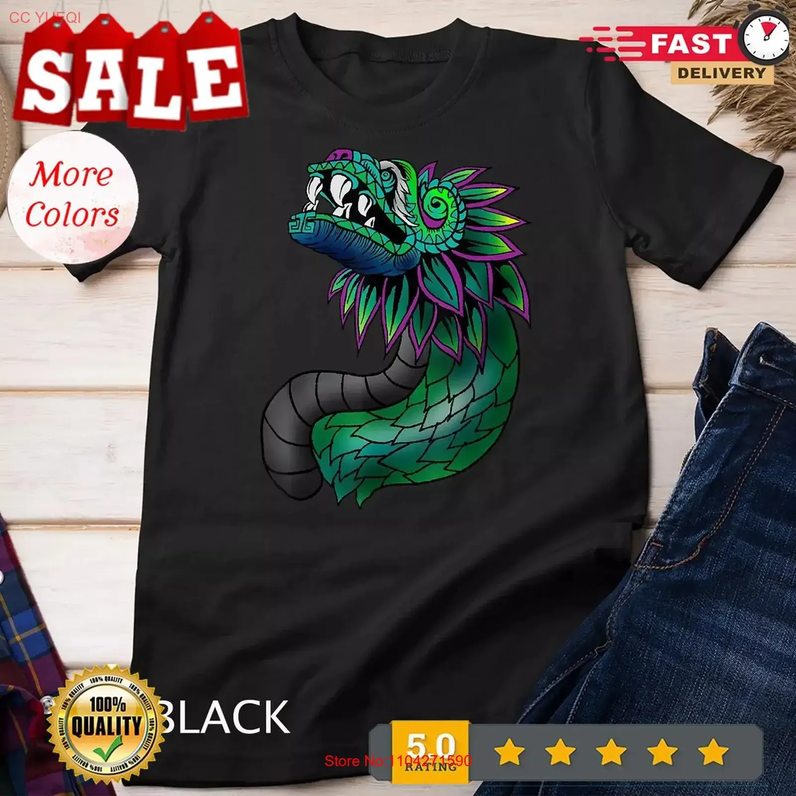 Aztec God Quetzalcoatl Cool Snake Dragon Inca Maya Idea T shirt vintage Washed Breathable homme Comfortable fashion