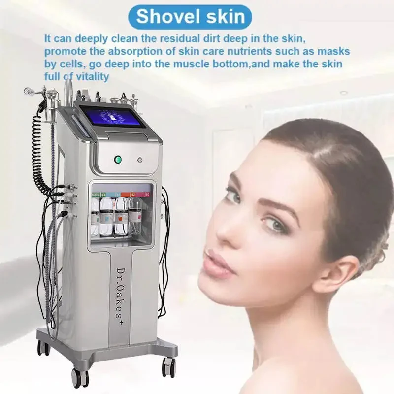 Multifunctional 10-in-1 Big Bubble Deep Cleansing Facial Machine Dermabrasion Exfoliation Lifting Oxygen Infusion LED Light Ther