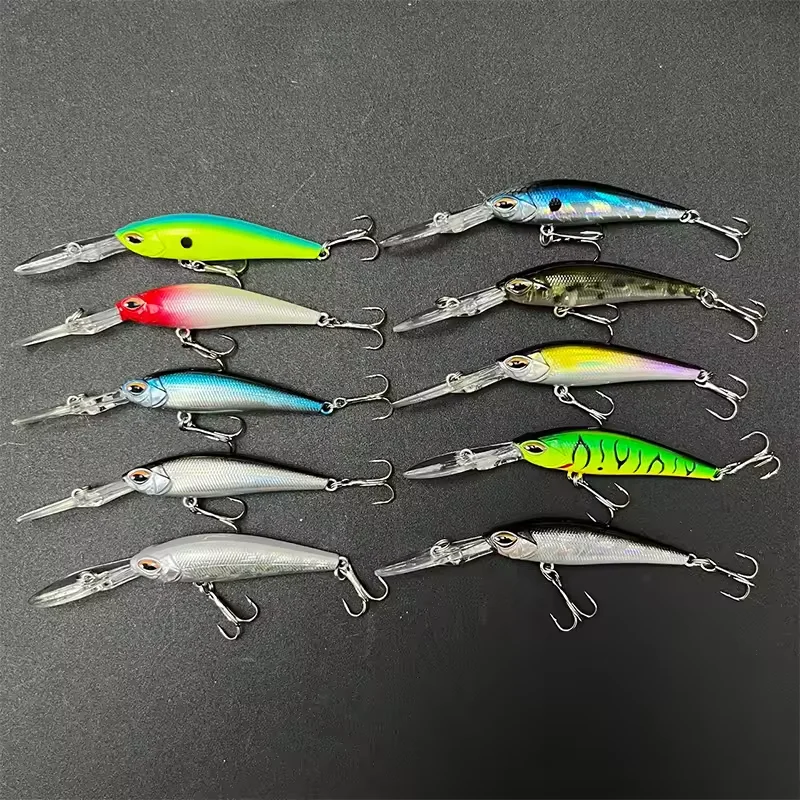 60mm 6g Long Lip Minnow Fishing Lures Wobblers Deep Diving Floating Artificial Bait for Trout Bass Jerkbait Swimbait Equipment