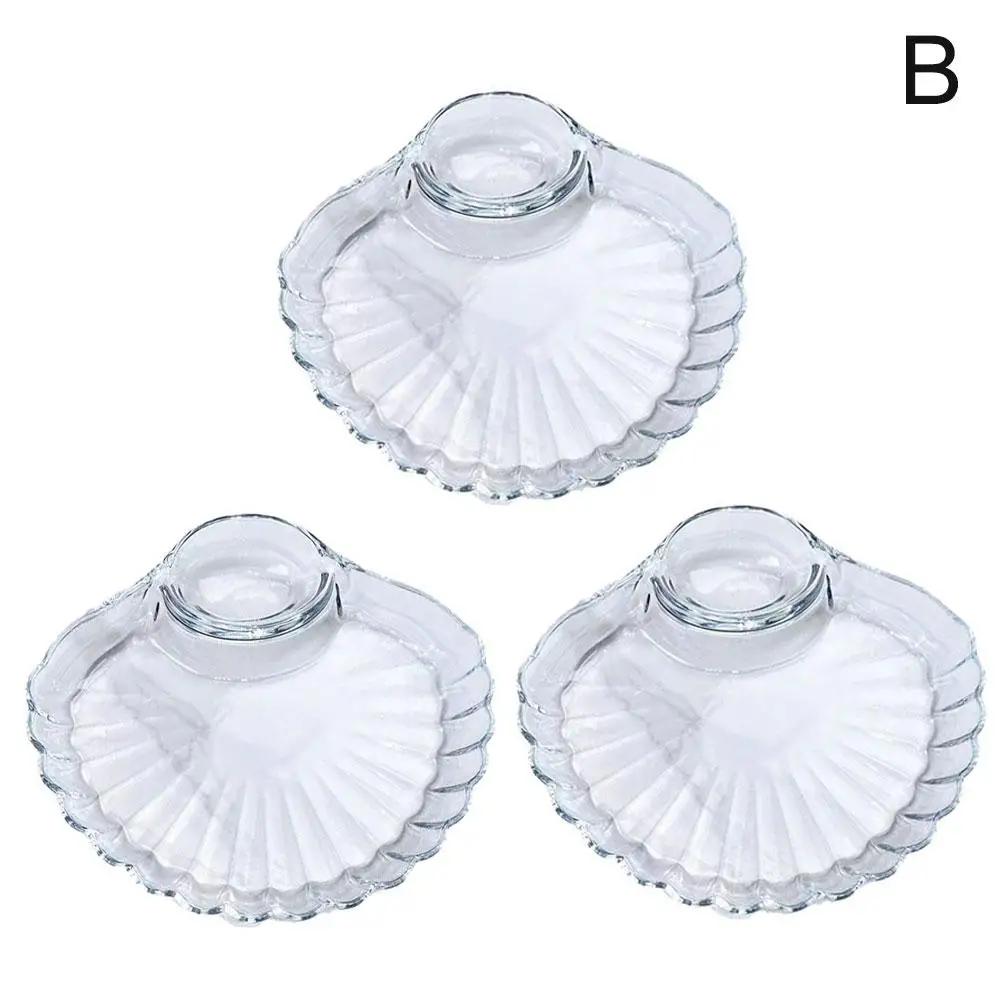 Plato con forma de flor linda, plato de condimento de doble rejilla, albóndigas de desayuno, contenedor de aperitivos de salsa de comida, W9j2
