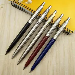 Metal Ballpoint Pen Commercial Press Style Commercial Gift Pens For School Office Core Solventborne Automatic Ball Pen Black Ink