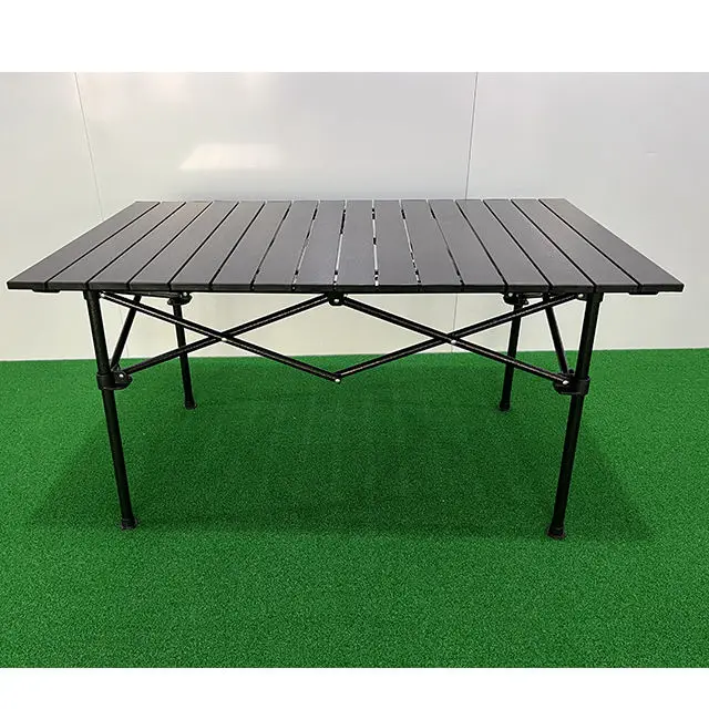 신형 야외 휴대용 피크닉 접이식 나무 테이블 고품질 알루미늄 합금 에그 롤 테이블 여행 해변 정원용