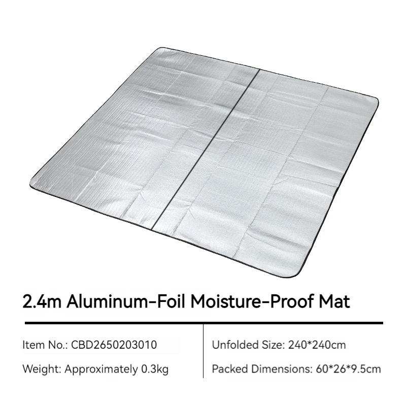 BLACKDOG Campingmat Outdoor Tentmat Draagbare Aluminiumfolie Vochtbestendige Mat Tentgrondzeil Dikke Picknickstrandmat