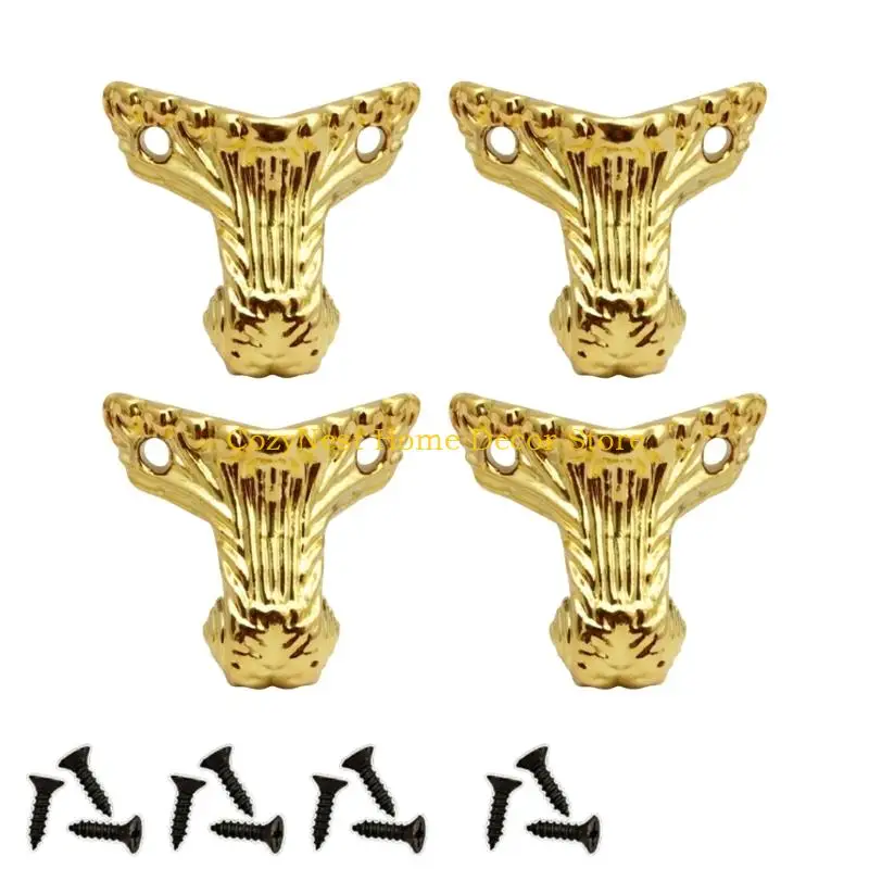 92MF Gift Storage Corner Feet Hardware for Wood Chests and Display code decorative
