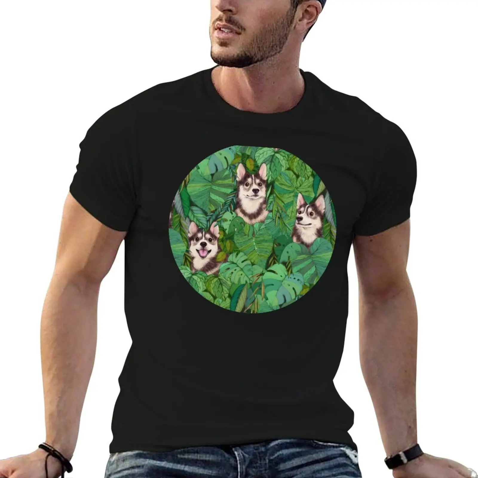 Camiseta Pomsky Garden para hombre, camiseta 100% de algodón, camiseta de marca de lujo para hombre, camiseta de diseñador para hombre, camiseta de algodón de alta calidad