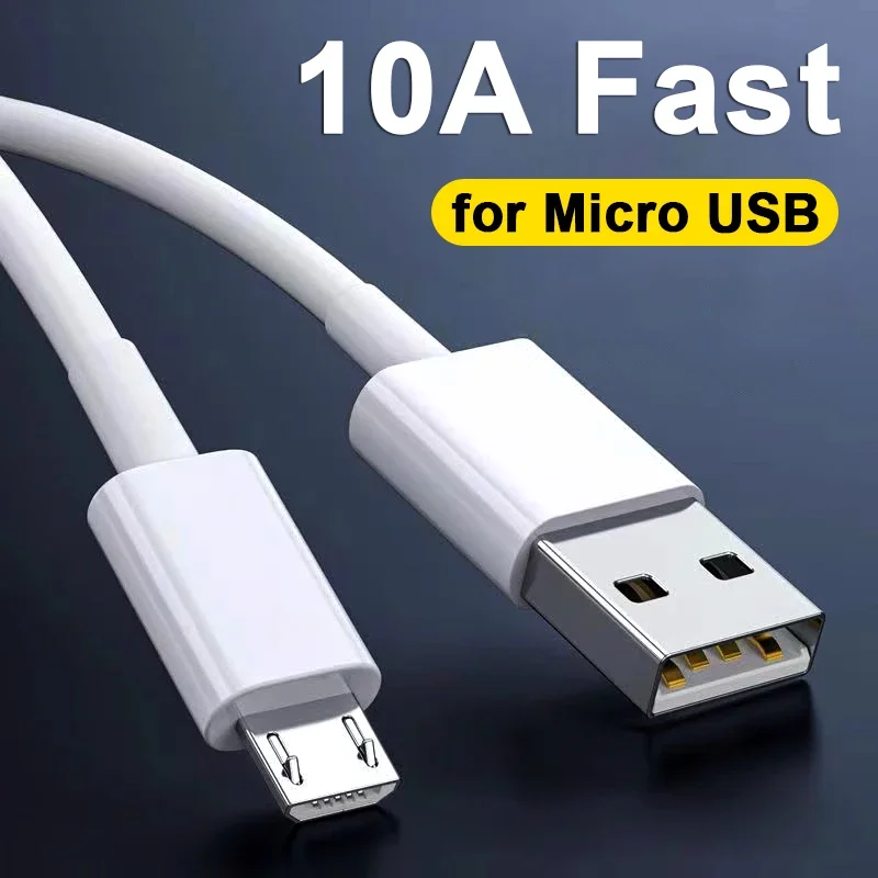 Kabel do transmisji danych Micro USB przewód do szybkiego ładowania 10A przewód do przesyłu danych telefonu komórkowego do tabletu Andriod Xiaomi