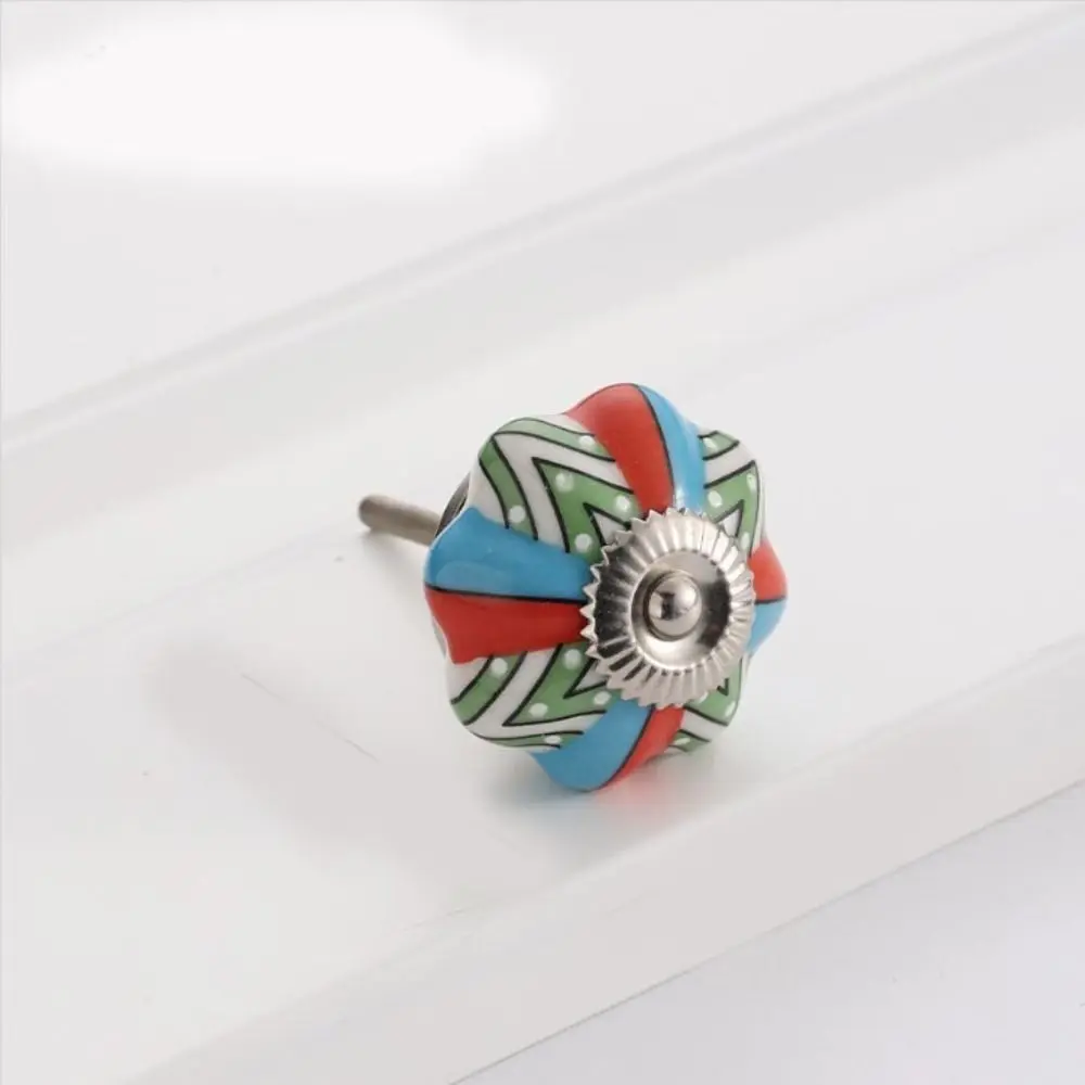 بسيطة ثقب واحد السيراميك اليقطين مقبض جولة خمر الباب مقابض سحب النمط الأوروبي موضة مقابض أدراج خزانة مشروبات #1