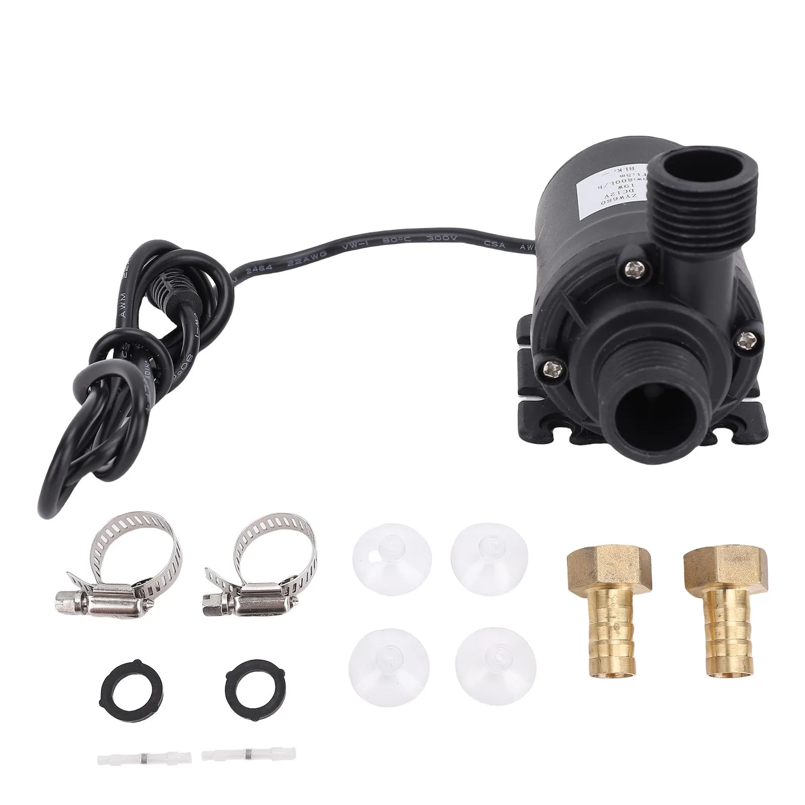 

DC 12V Water Pump Brushless Motor High Pressure Quiet Pump for Solar Circulation System Pool RV Yacht Boat 800L/H 5m Lift new