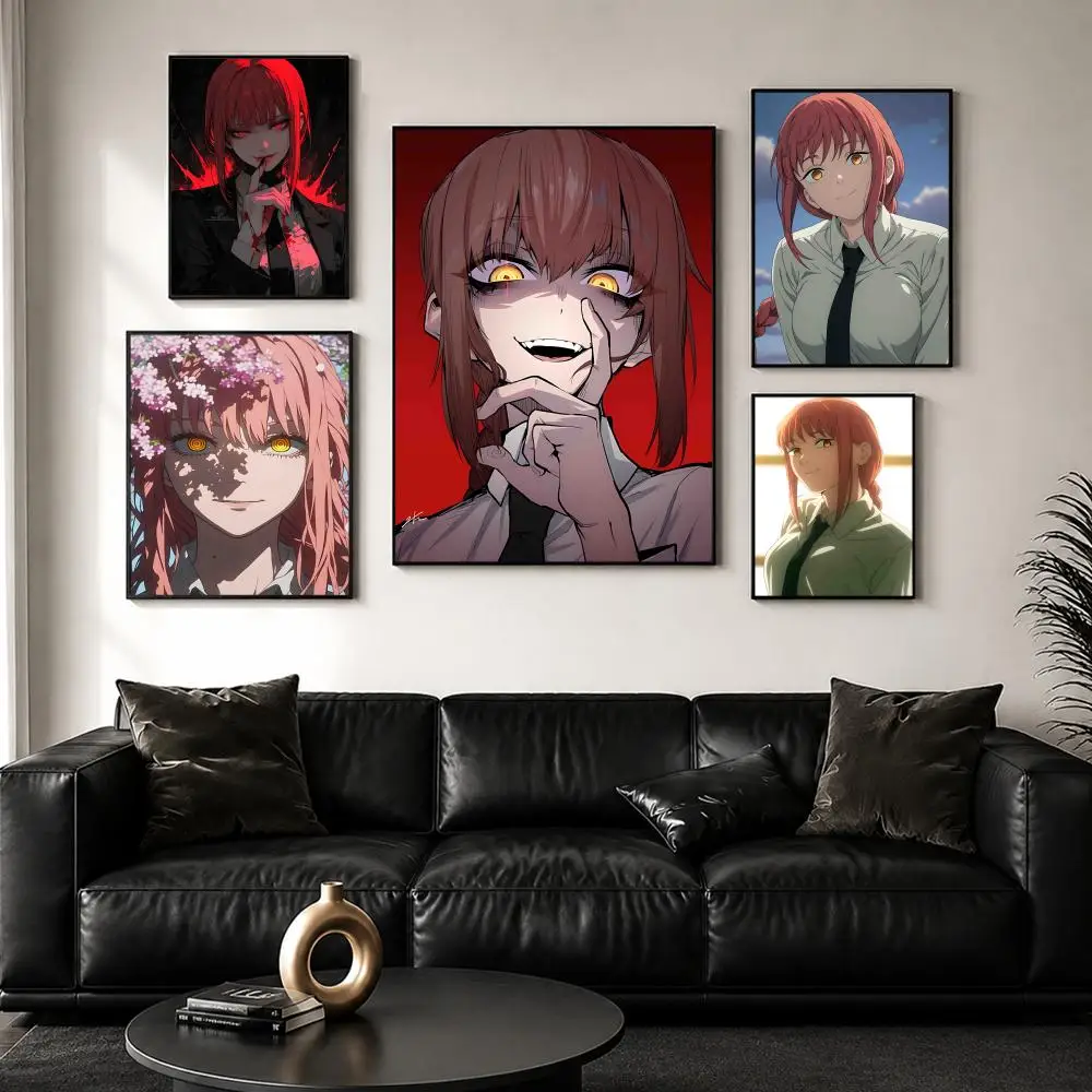 Anime M-Makima Poster Wall Poster Self-adhesive Waterproof for Bedroom/e-sports Room Family Life Pet Anime