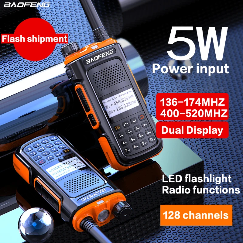 BAOFENG UV-U10  Powerful Handheld Transceiver with UHF VHF Dual Band Long Range Walkie Talkie Ham UV-5R Two Way Radio