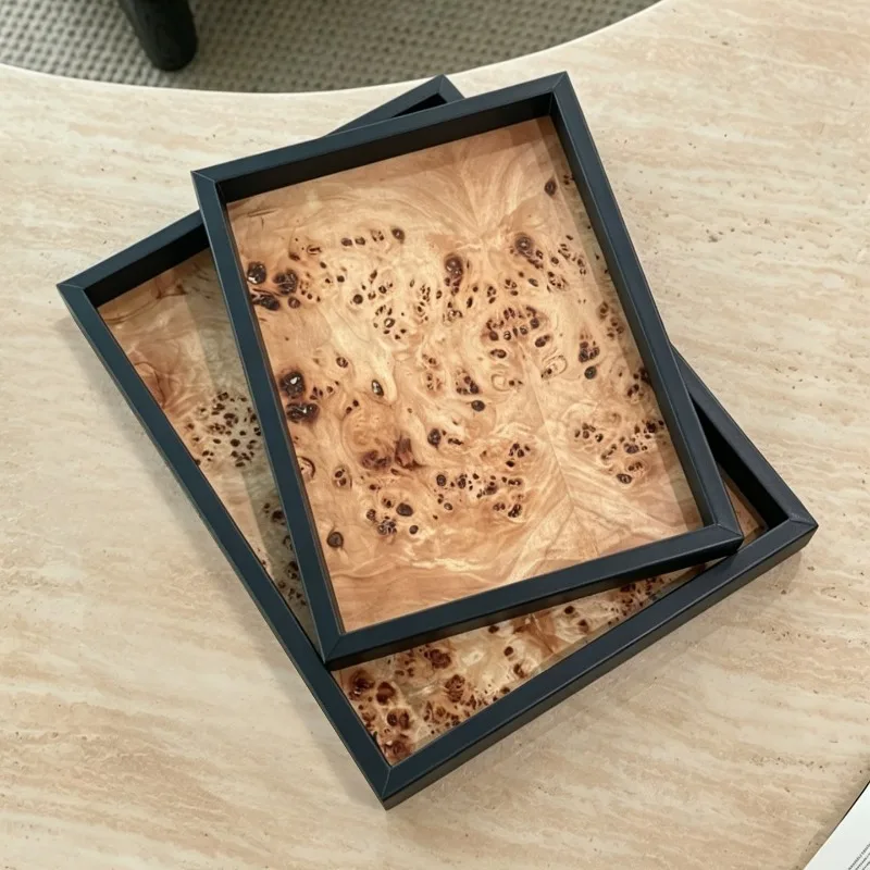 French old money wind tree tumor bark tray home decoration storage tray desktop afternoon tea tray aromatherapy ornament