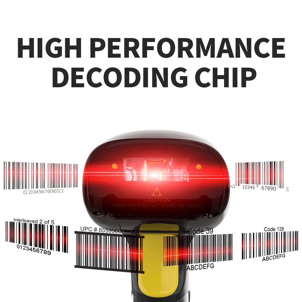 GTCODESTAR X-620F Supermarket Price Checker Barcode Scanner Wireless Laser 1D Barcode Reader