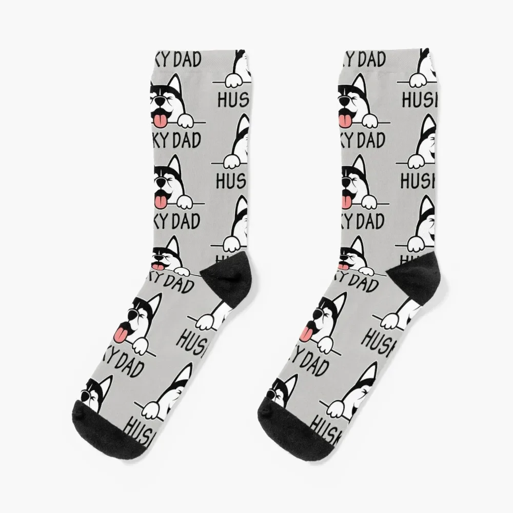 

Siberian Husky Dad Socks golf hockey Socks Female Men's